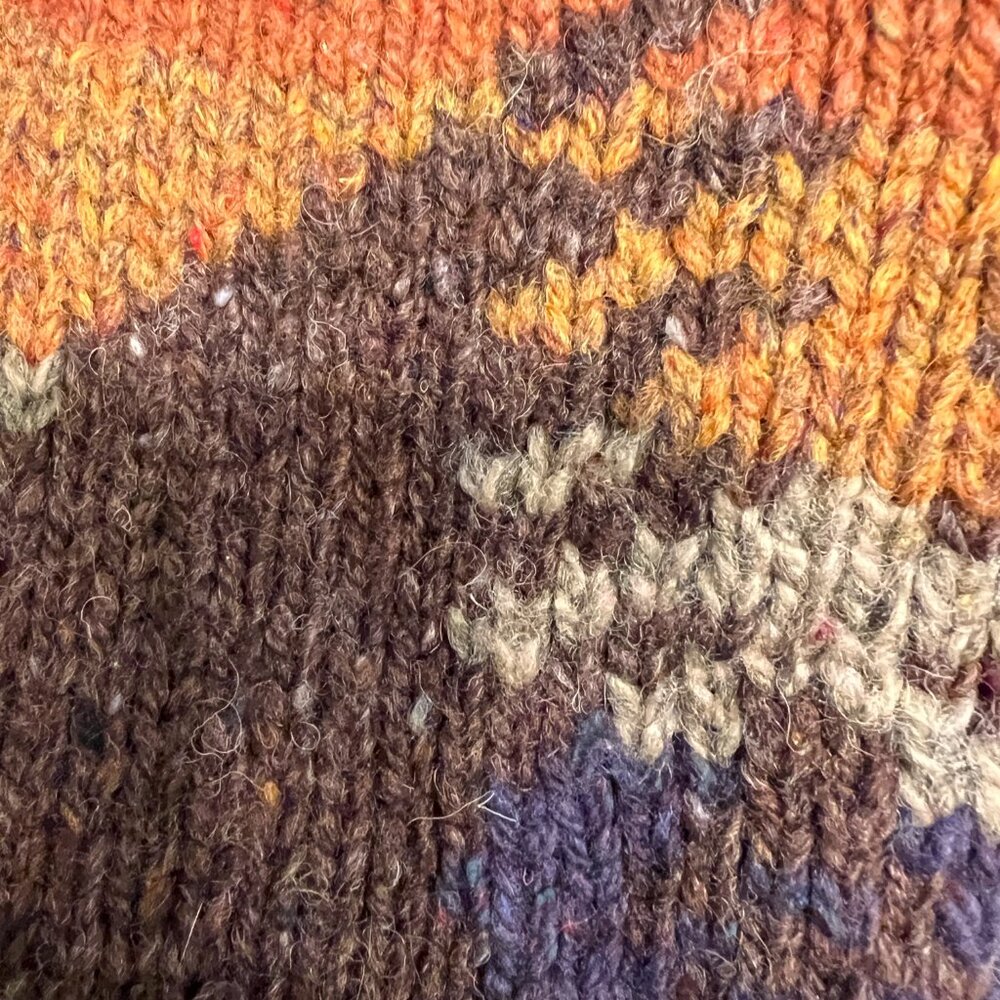 Hand Knit LAUREN Ralph Lauren Wool Blend Southwest Indian Aztec Sweater LRG - Picture 6 of 15